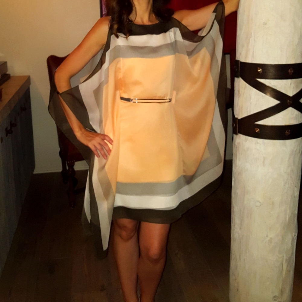 XS Halston Heritage Scarf Dress